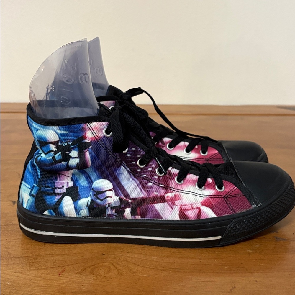 Star Wars Storm Troopers Canvas High-Top Sneakers Size 9 - Picture 5 of 14